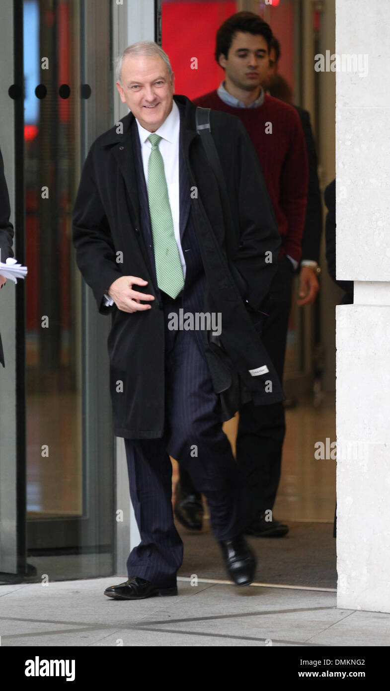 London, UK, 15th Dec 2013. NHS medical director Sir Bruce Keogh seen at BBC Broadcasting House in London Stock Photo