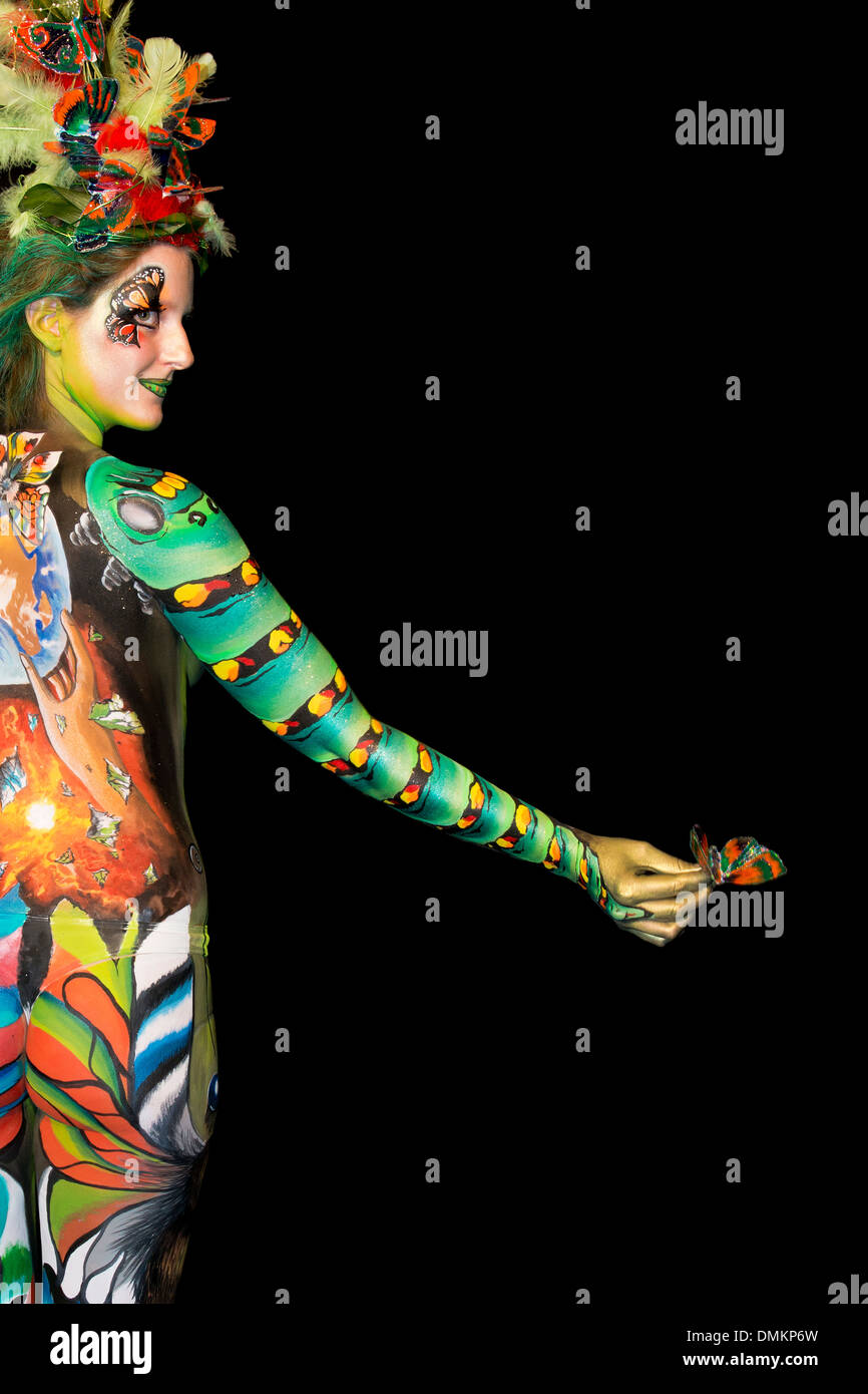 Butterfly body art hi-res stock photography and images - Alamy