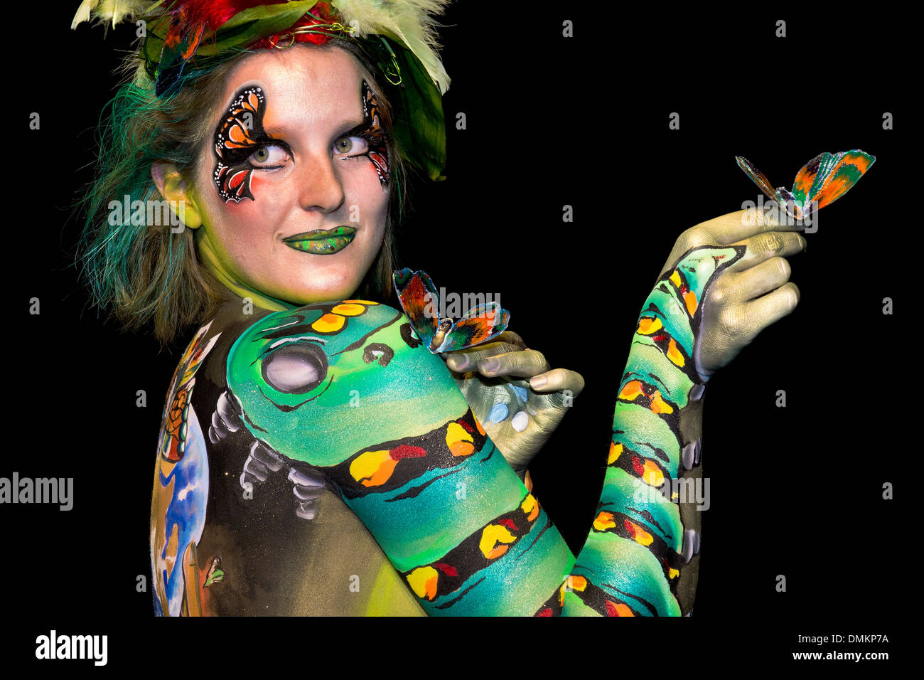 Butterfly body art hi-res stock photography and images - Alamy