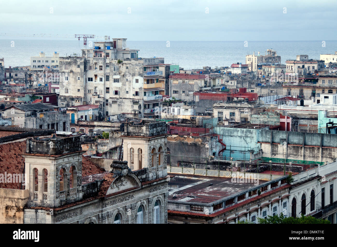 Havana Cuba skyline of the poor district - example of poverty, Cuba, Caribbean Stock Photo