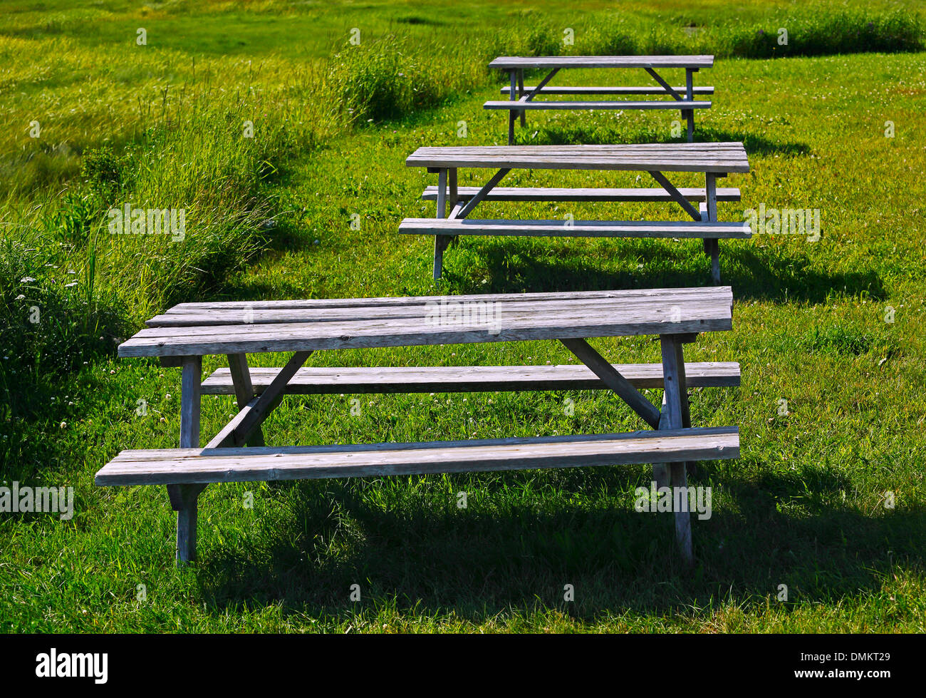 Picnic table in summer hires stock photography and images Alamy