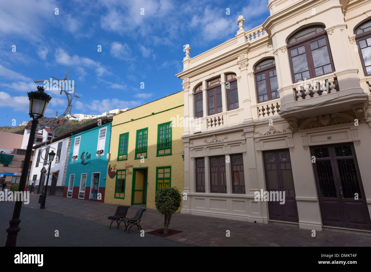 Calle Real in San Sebastian de La Gomera, La Gomera, Canary islands, Spain Stock Photo