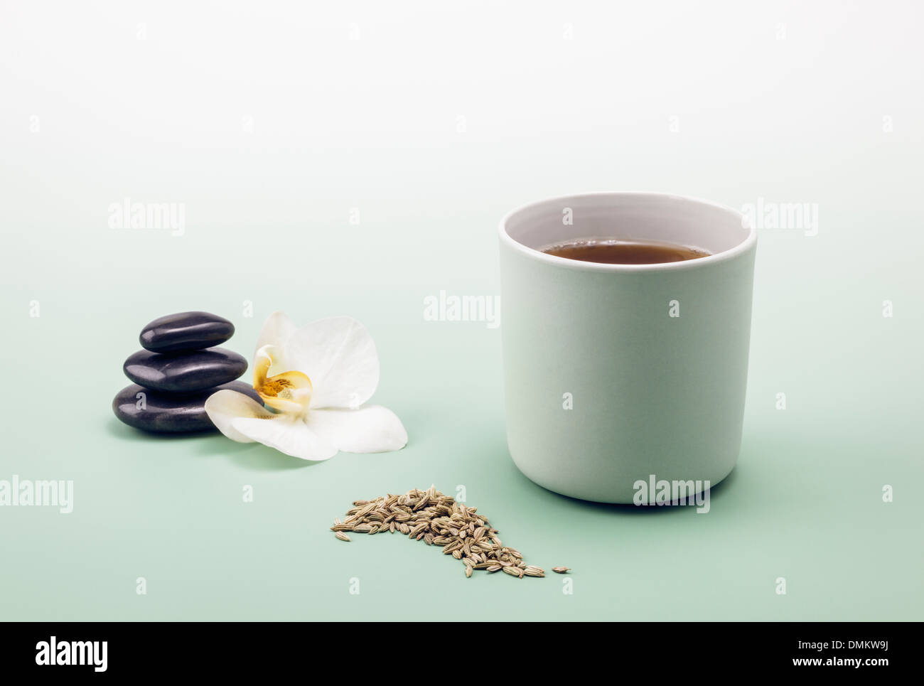 A cup of soothing fennel tea Stock Photo
