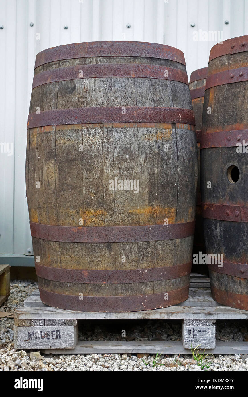 old whisky barrels Stock Photo Alamy