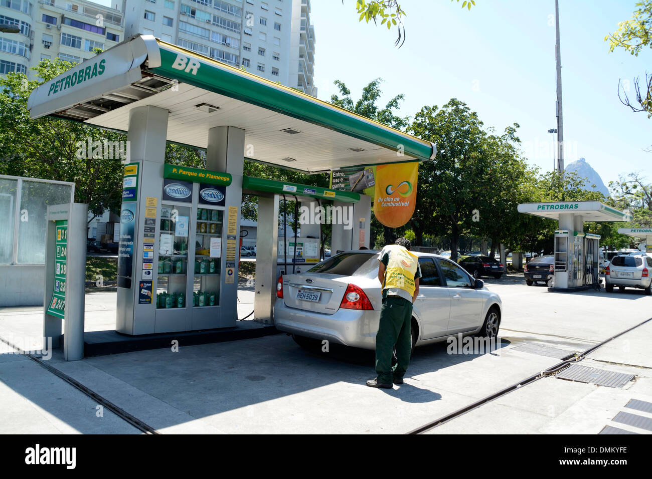 The Brazilian oil company, Petrobras sells Ethanol fuel made from sugar