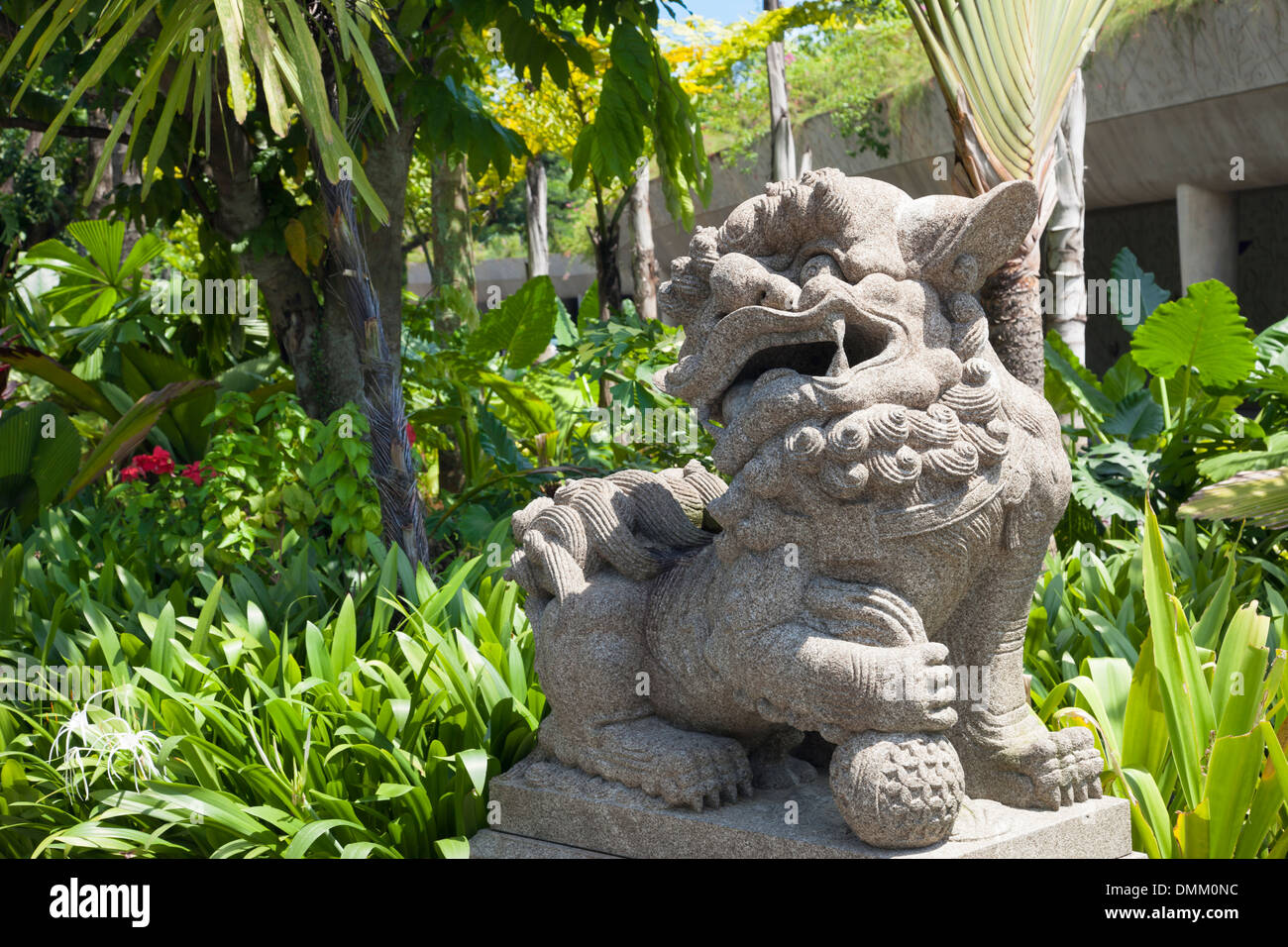 Asian mythological lion Gate guardian Stock Photo Alamy