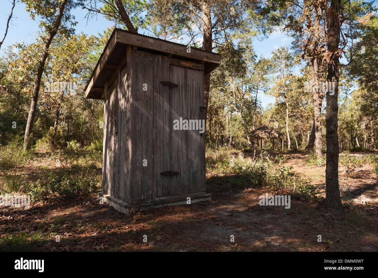 A rustic Outhouse on the grounds of the Silver Springs State Park