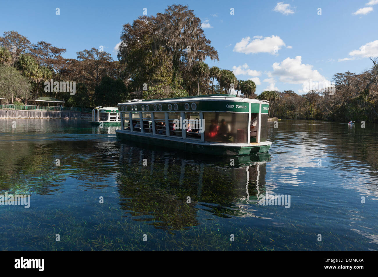 Glass bottom boat at Silver Springs State Park Florida USA Stock Photo Alamy