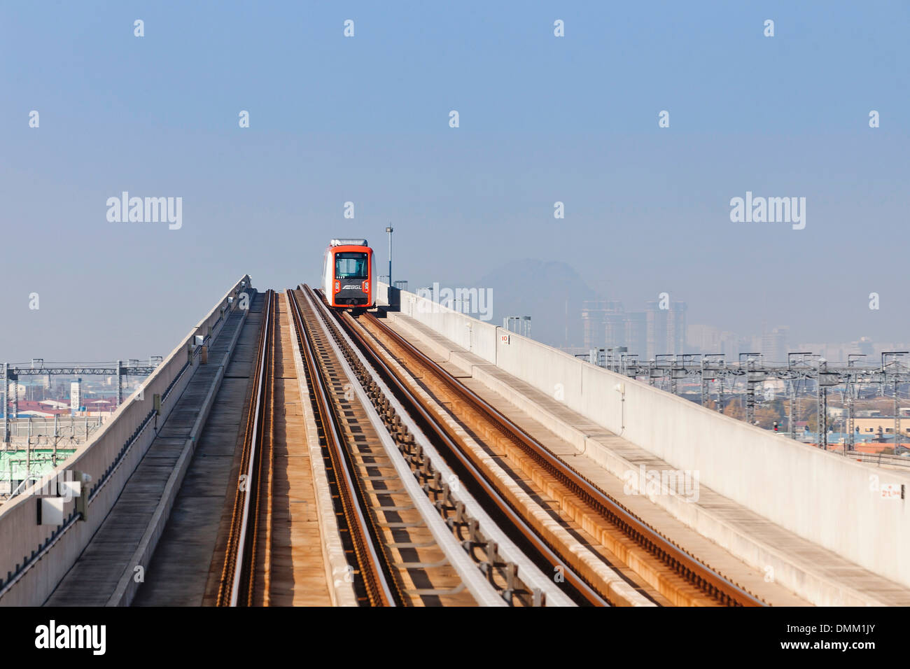 Busan–Gimhae Light Rail Transit train - South Korea Stock Photo