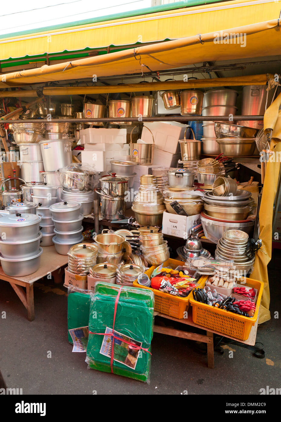 Cookware store at Jagalchi shijang (traditional outdoor market) Busan