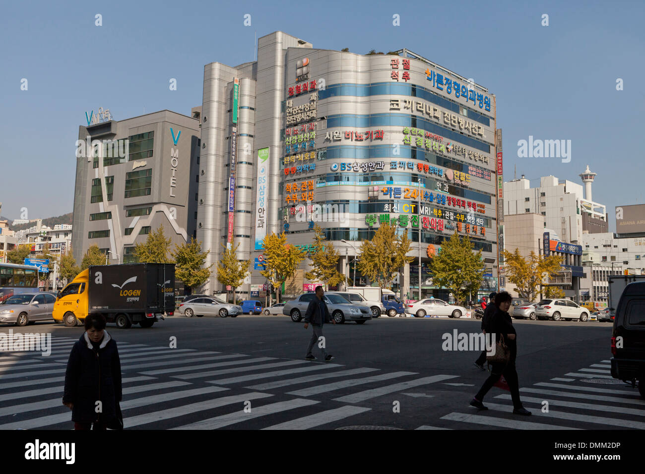 Medical clinics building, various specialties - Busan, South Korea Stock Photo