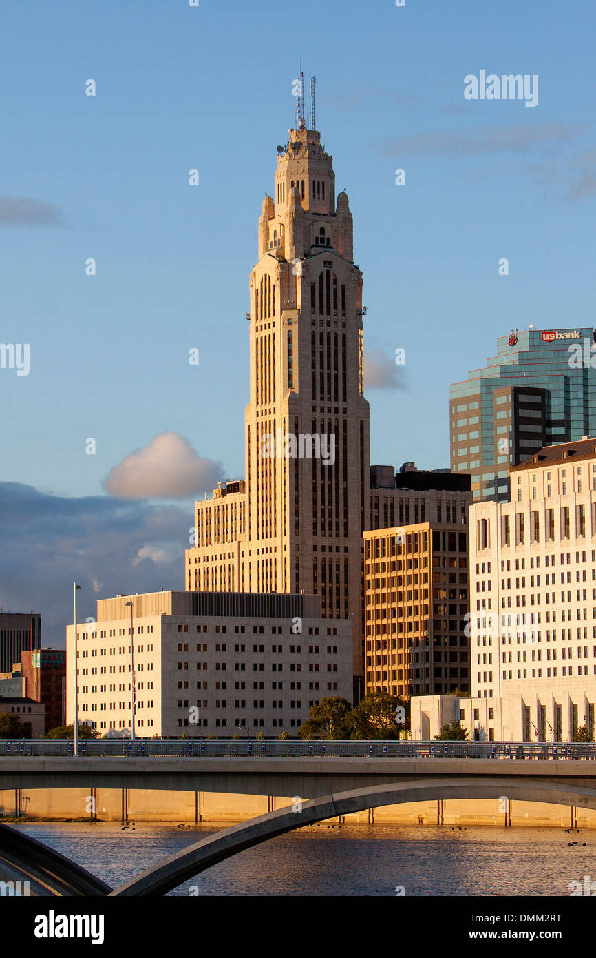 The LeVeque tower in Columbus, Ohio, USA. Stock Photo