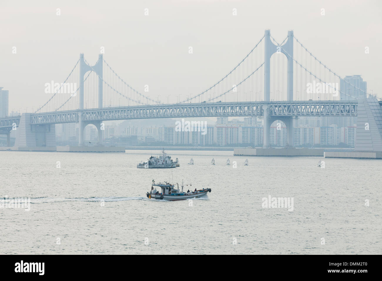 Gwangan suspension bridge Busan, South Korea Stock Photo Alamy