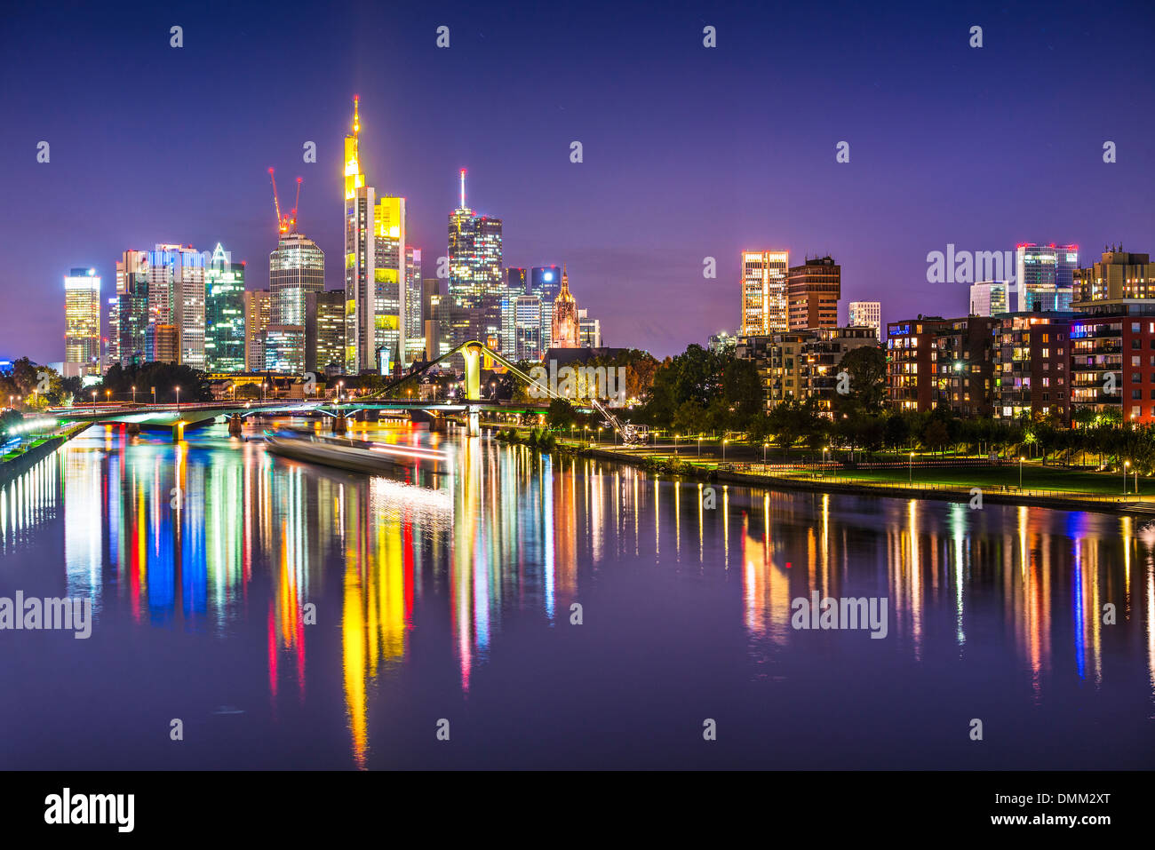 Frankfurt, Germany on the Main River. Stock Photo