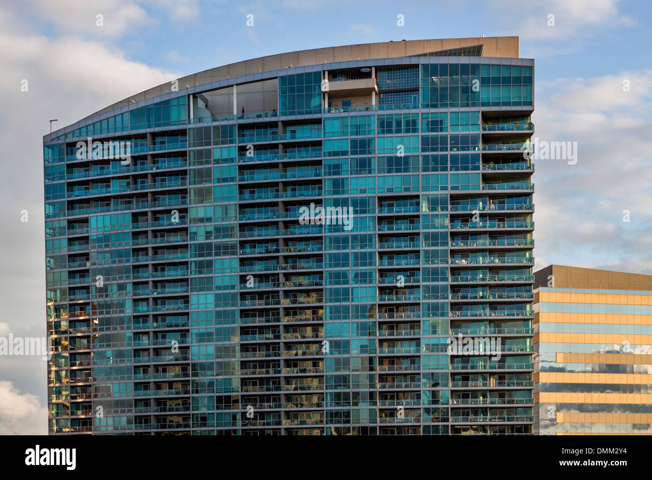 A large condominium building in Columbus, Ohio, USA. 1 Miranova Stock