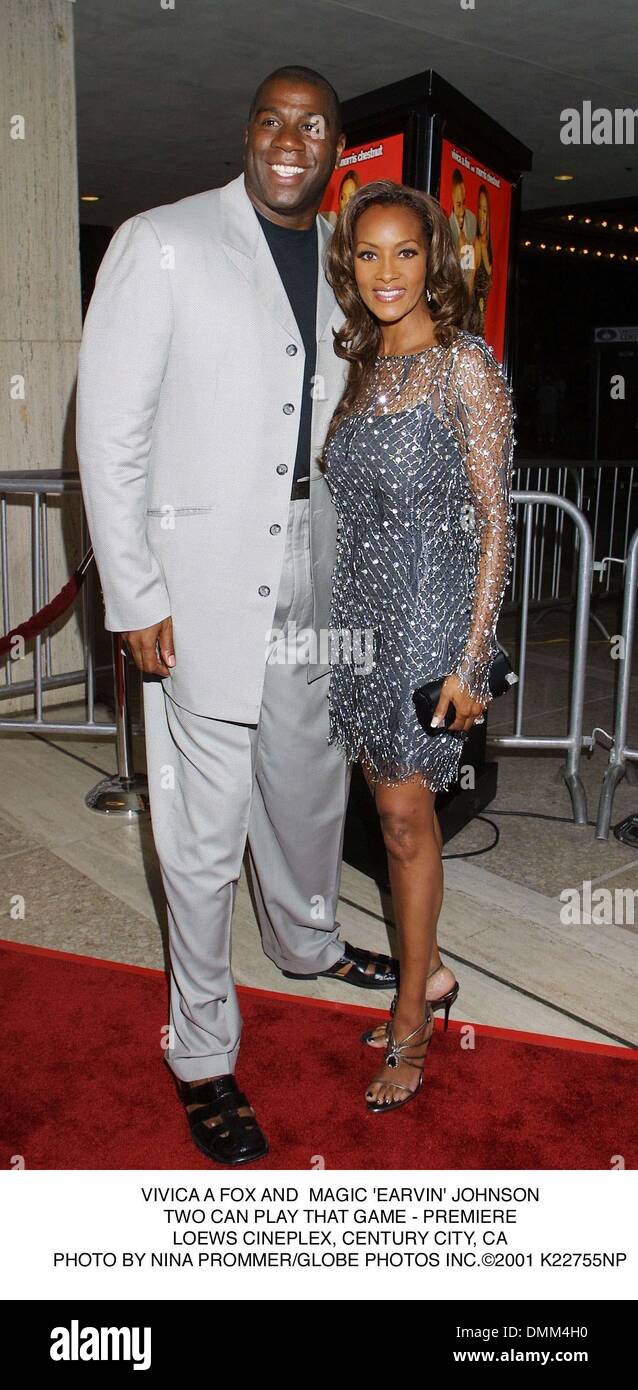 Aug. 30, 2001 Century City, CA, USA VIVICA A FOX AND MAGIC 'EARVIN