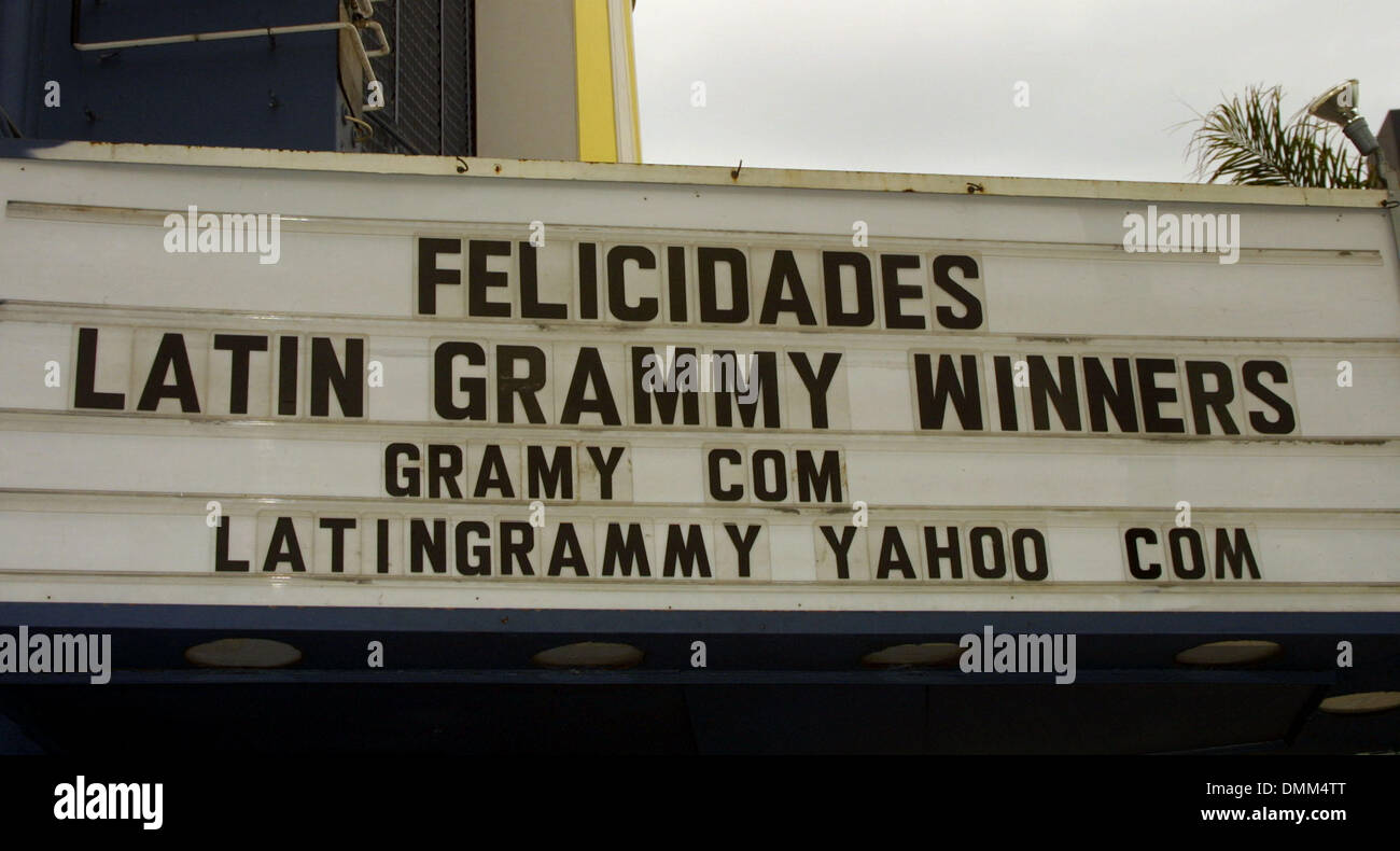 Oct 30 2001 Los Angeles California Usa 2nd Latin