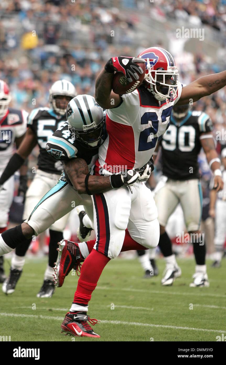 October 25, 2009: Buffalo Bills running back Marshawn Lynch #23 heads for the endzone against Carolina. The Bills defeated the Carolina Panthers 20-9 at Bank of America Stadium in Charlotte, North