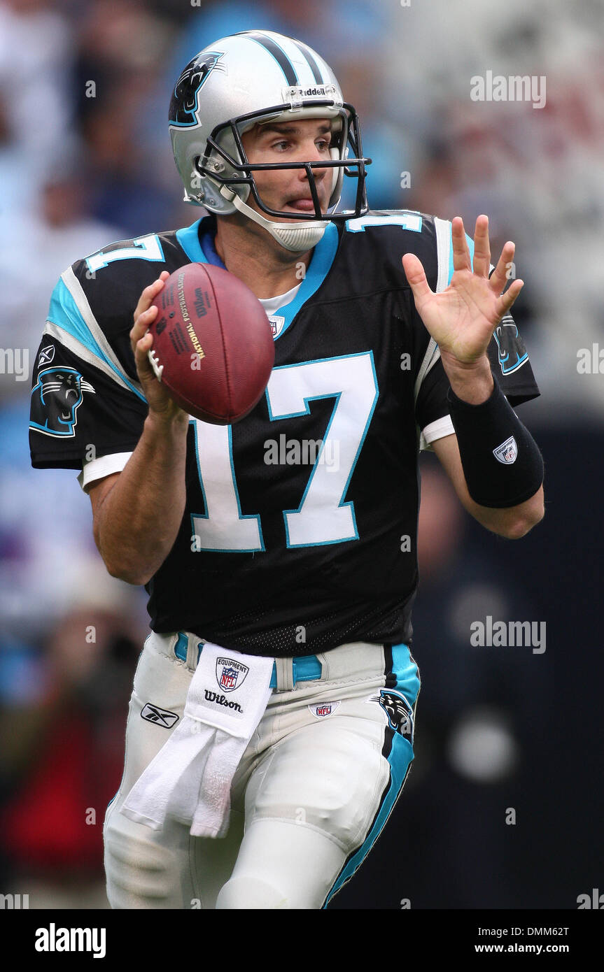 Carolina Panthers quarterback Jake Delhomme throws a pass in the