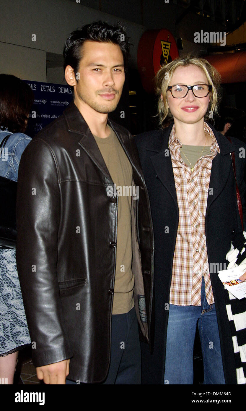 Apr. 16, 2002 - West Hollywood, CALIFORNIA, USA - JULIE DELPY AND DATE KIRIN..CHELSEA WALLS - PREMIERE.LAEMMLE 5 THEATRES, WEST HOLLYWOOD, CA.APRIL 15, 2002. NINA PROMMER/   K24701NP.(Credit Image: © Globe Photos/ZUMAPRESS.com) Stock Photo