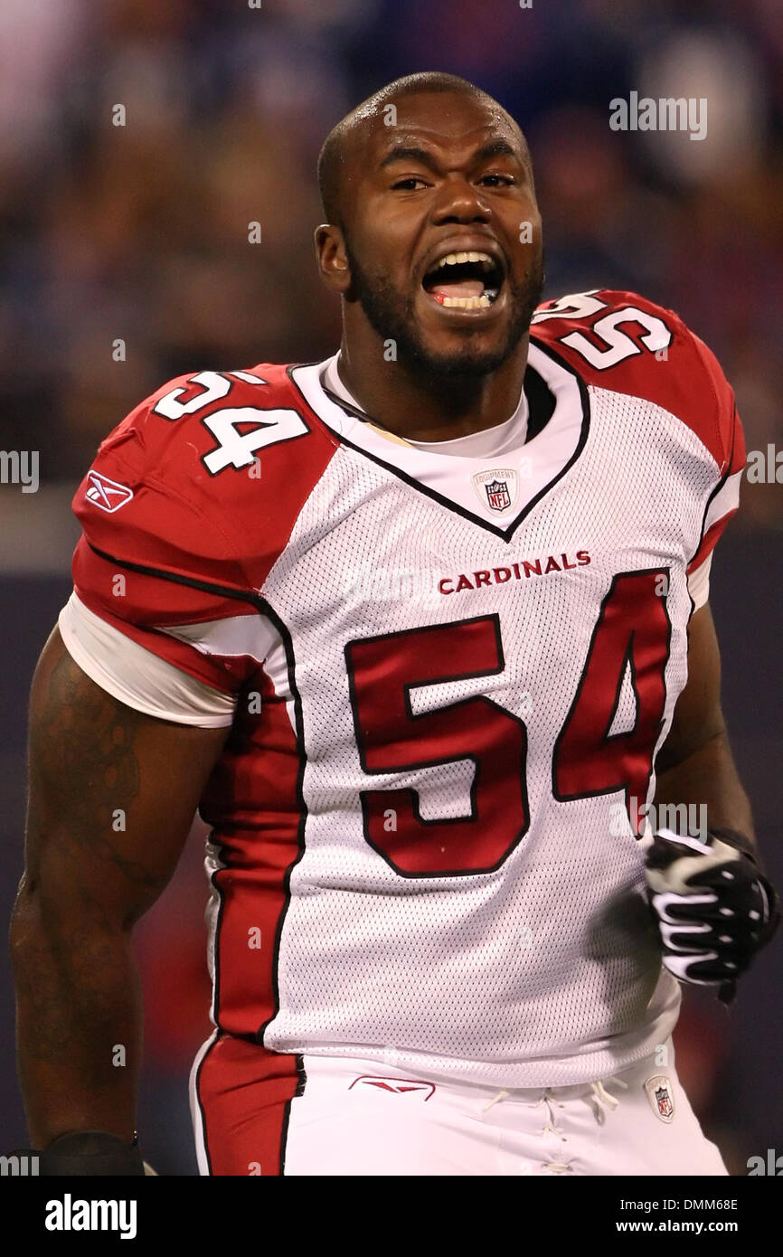 25 October 2009 Arizona Cardinals 54 line backer Gerald Hayes taunts