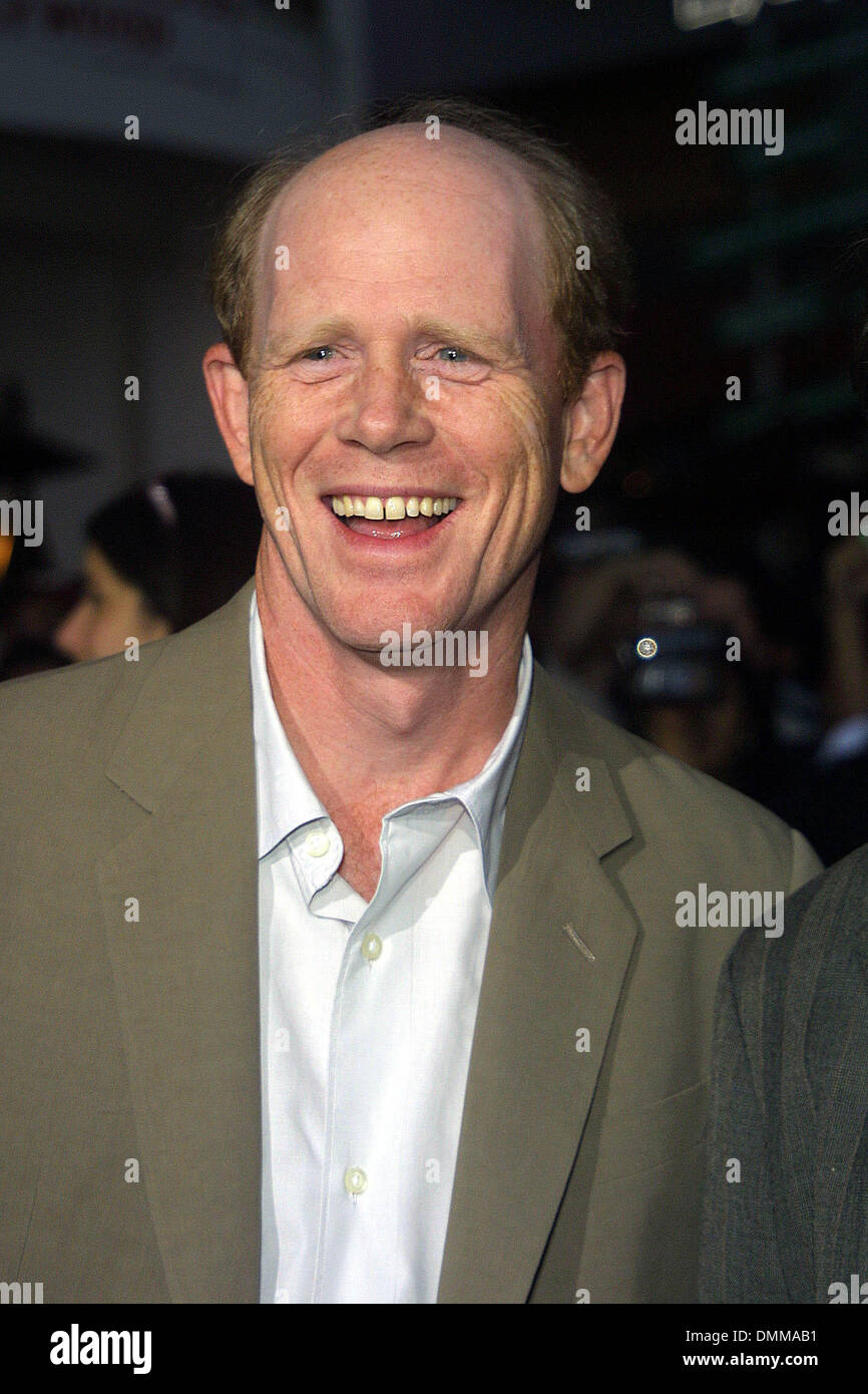 Sept. 12, 2002 - Hollywood, CALIFORNIA, USA - RON HOWARD..APOLLO 13, THE IMAX EXPERIENCE, PREMIERE.UNIVERSAL STUDIOS, HOLLYWOOD, CA.SEPTEMBER 12, 2002. NINA PROMMER/   2002 K26023NP(Credit Image: © Globe Photos/ZUMAPRESS.com) Stock Photo