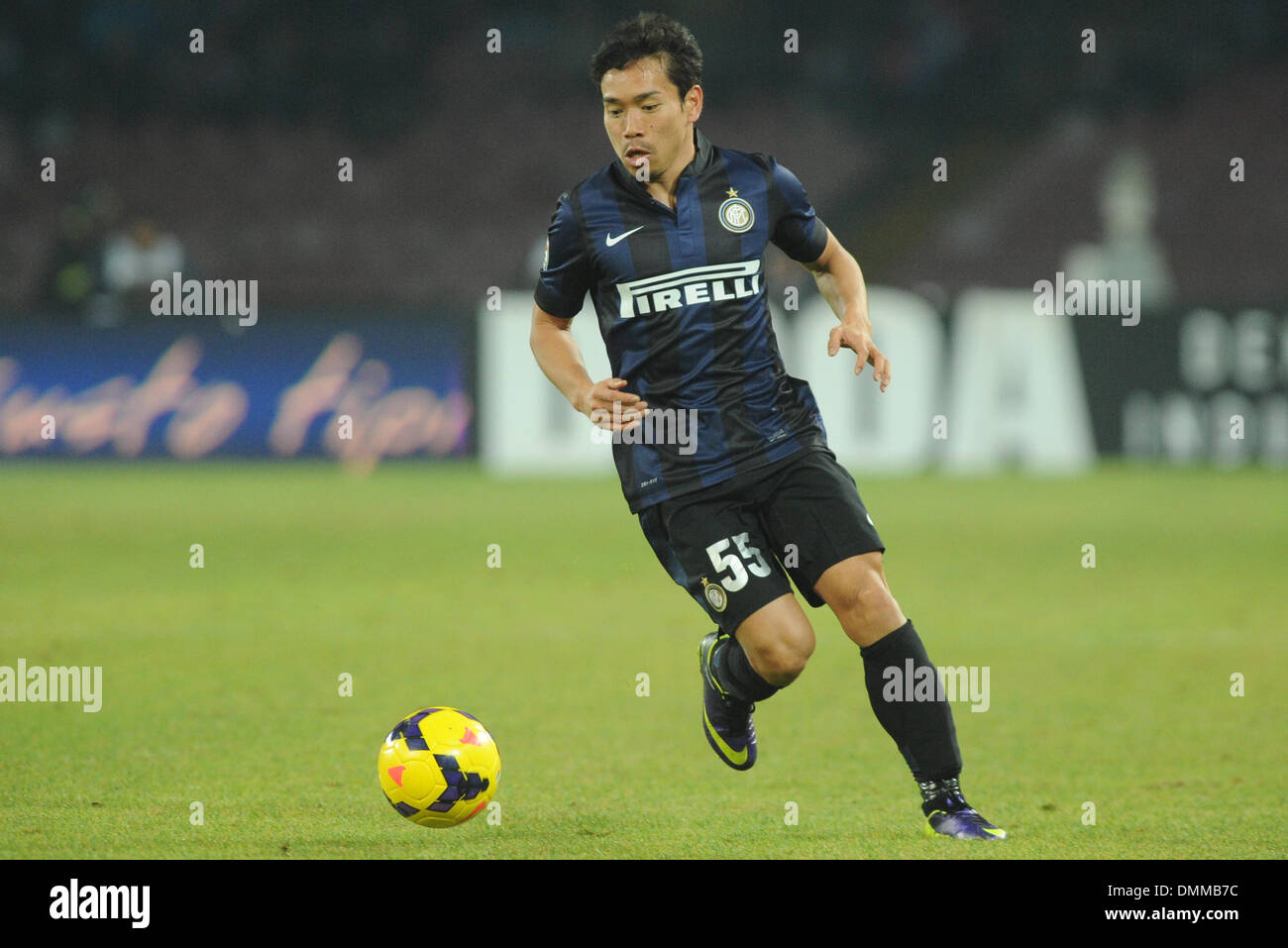 Naples, Italy. 15th Dec, 2013. Yuto Nagatomo of FC Internazionale Milano during the Serie A match between SSC Napoli and Parma FC at Stadio San Paolo on Dicembre 15, 2013 in Naples, Italy. Photo: Franco Romano/Nurphoto Credit:  Franco Romano/NurPhoto/ZUMAPRESS.com/Alamy Live News Stock Photo