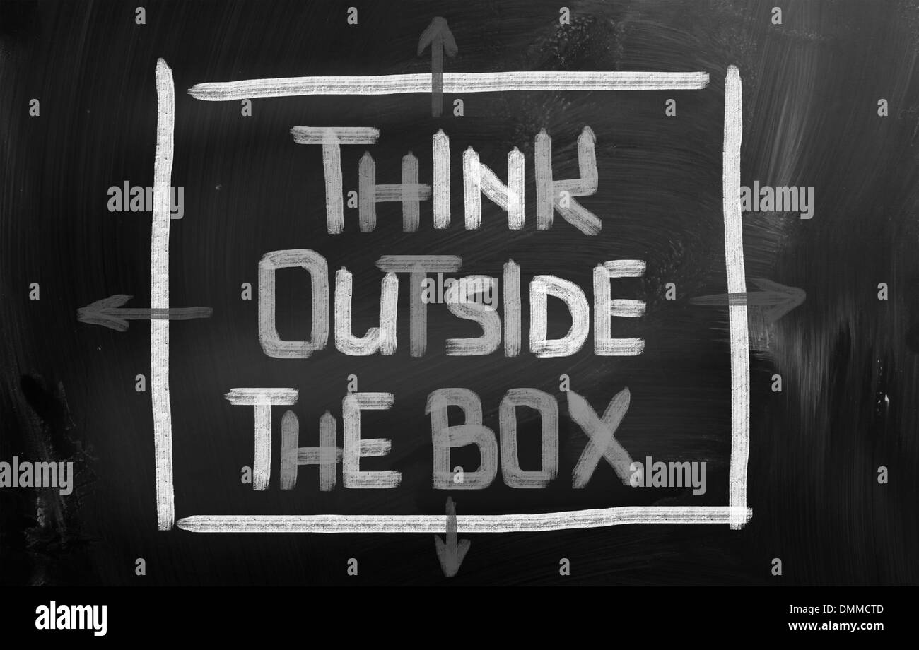 Think Outside The Box Concept Stock Photo - Alamy