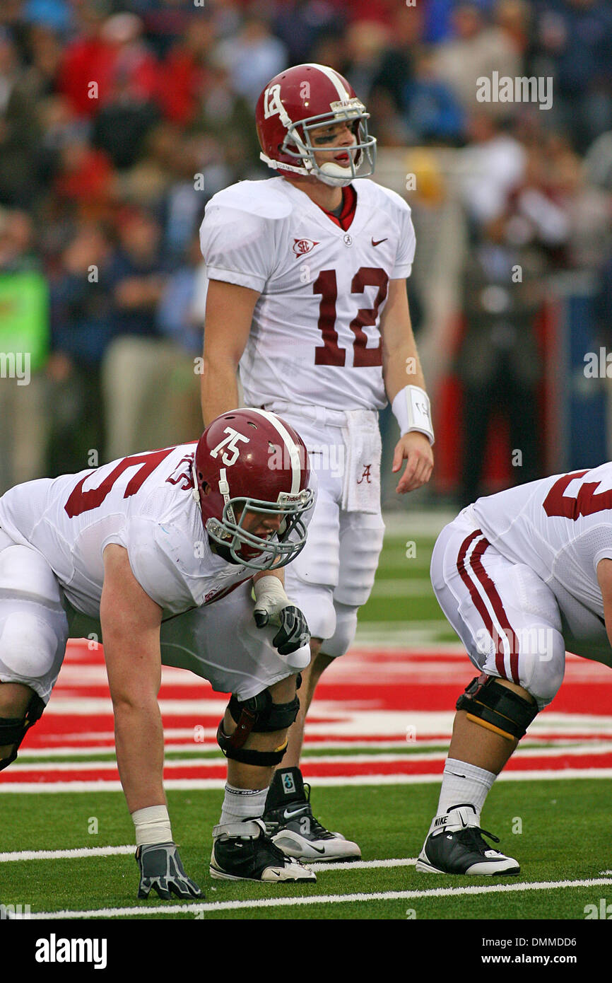 10 October 2009: Alabama QB Greg McElroy (12) During Game Action. The ...