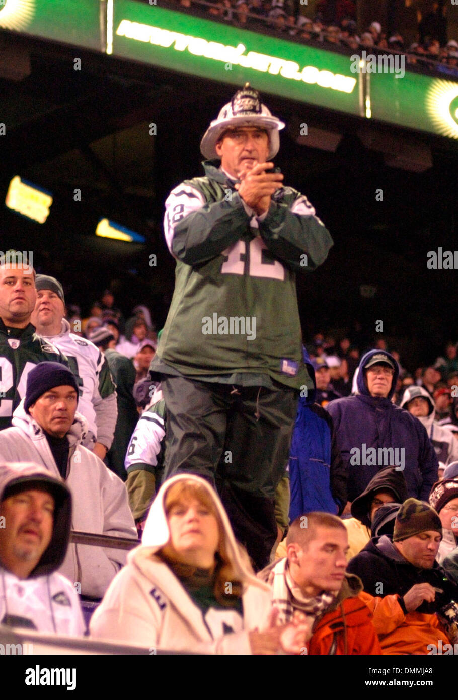 18 October  2009: New York Jets fans get into the spirit of the game at Giant Stadium in the Meadowlands, NJ.The Bills defeated the Jets 16-13 in overtime..Mandatory Credit - Bennett Cohen / Southcreek Global Media. (Credit Image: © Southcreek Global/ZUMApress.com) Stock Photo