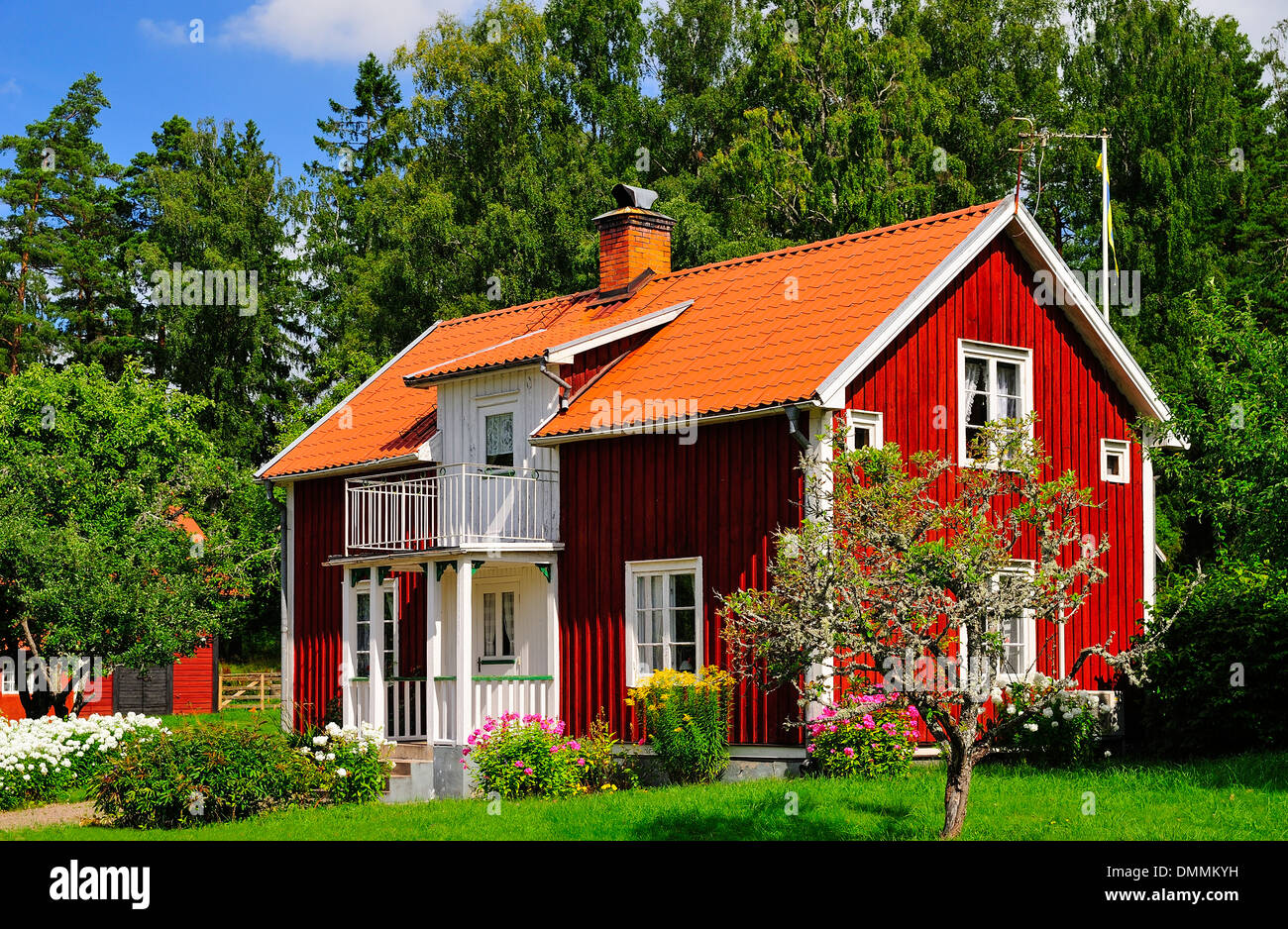 Sweden, Smaland, Kalmar laen, Vimmerby, Gebo, residential house Stock Photo
