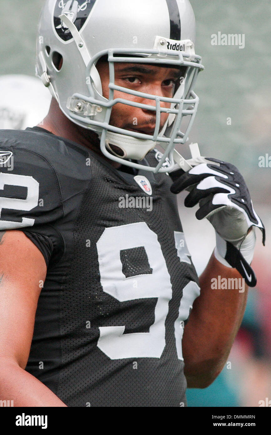 Lot Detail - 2009 Richard Seymour Game Used Oakland Raiders Road Jersey  Used on 12/20/2009