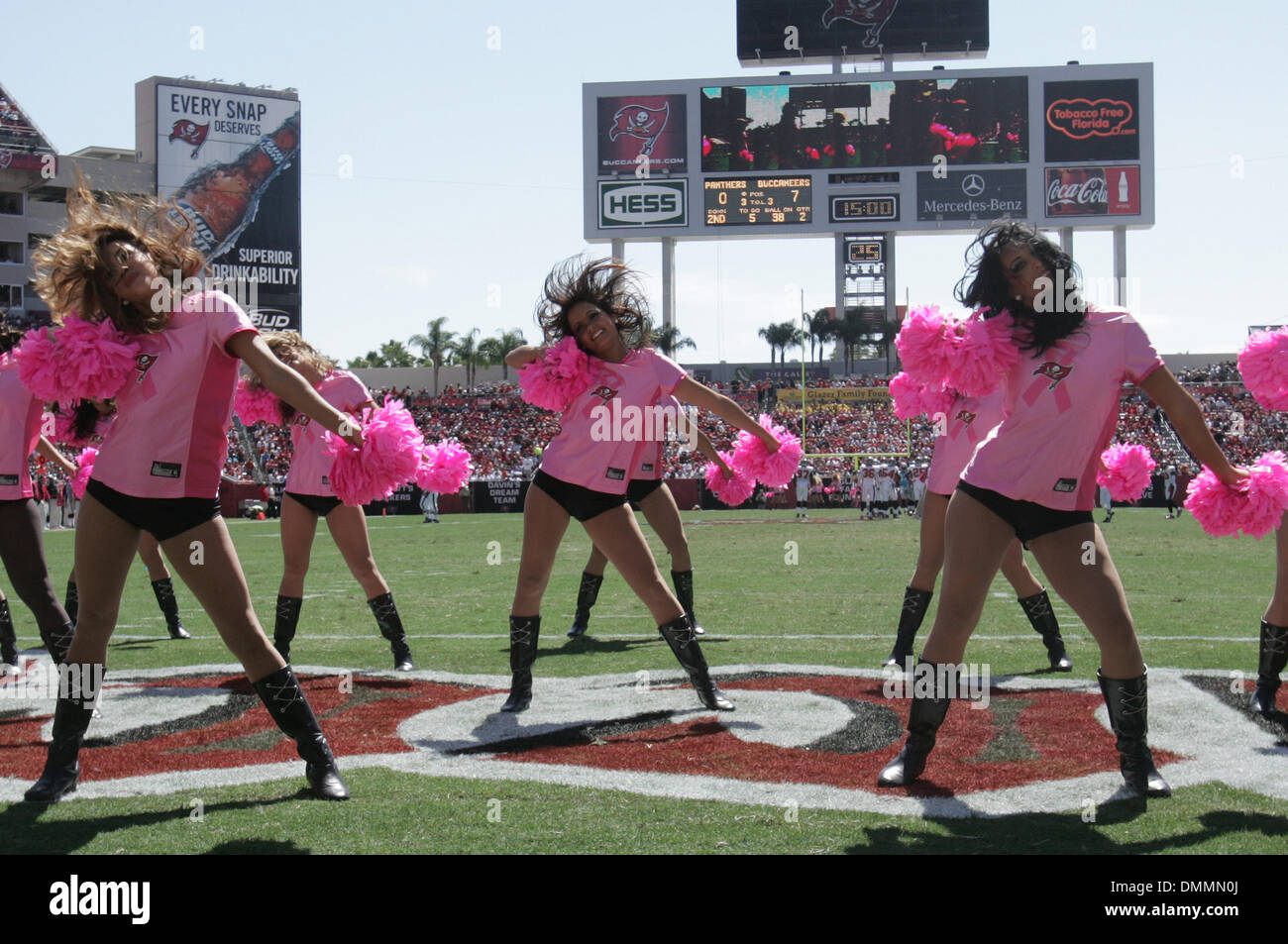 October 18 2009 Tampa Bay cheerleaders warm up the crowd The Carolina Panthers