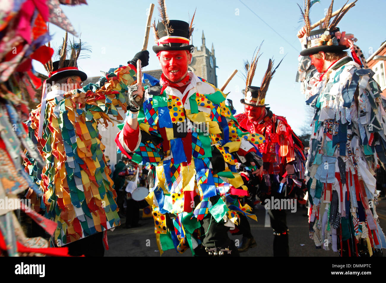 The Red Leicester Morris Men perform in Whittlesey at the annual Straw