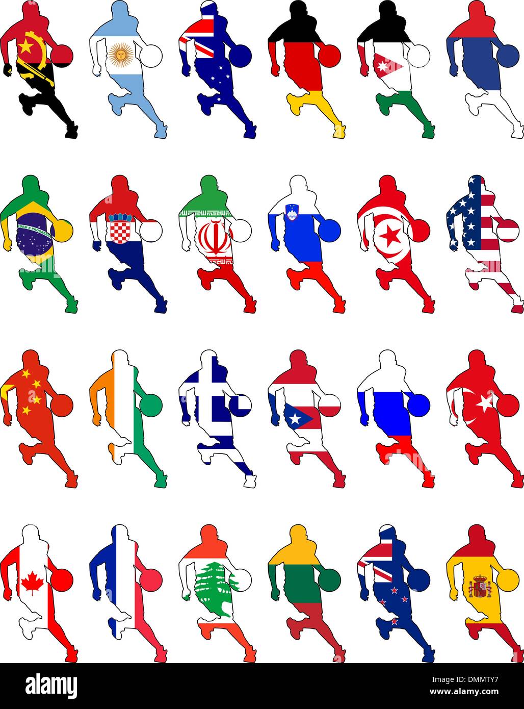 set of the national basketball colors Stock Vector Image & Art Alamy