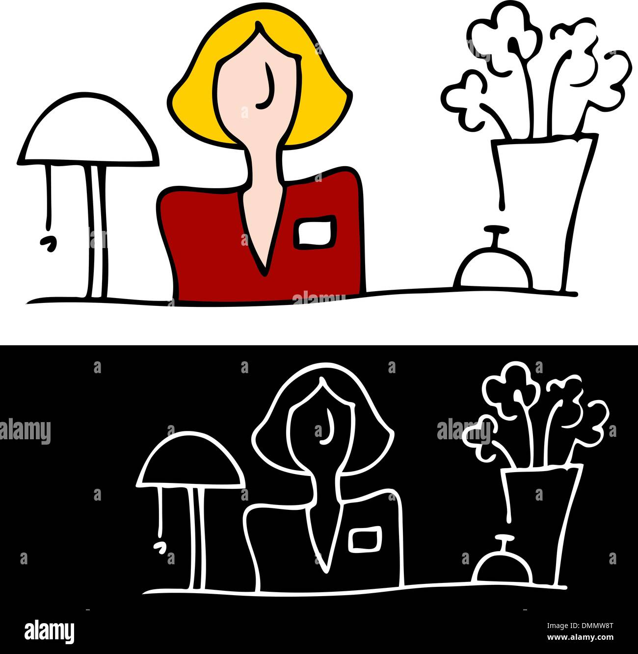 Front Desk Clerk Stock Vector Images Alamy