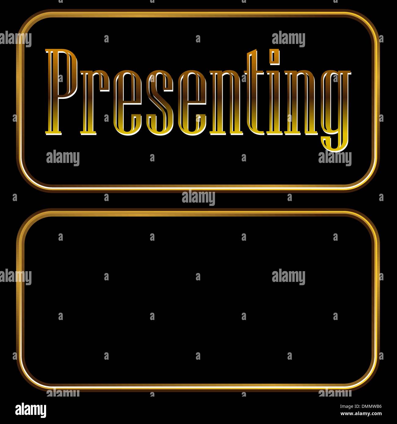 Presenting Gold Spotlight Buttons Stock Vector Image & Art Alamy