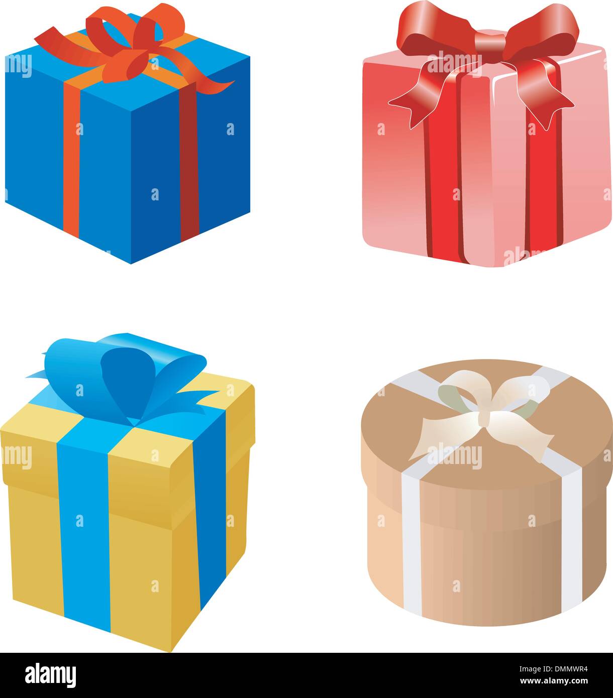 set of the wrapped gift boxes Stock Vector Image & Art Alamy