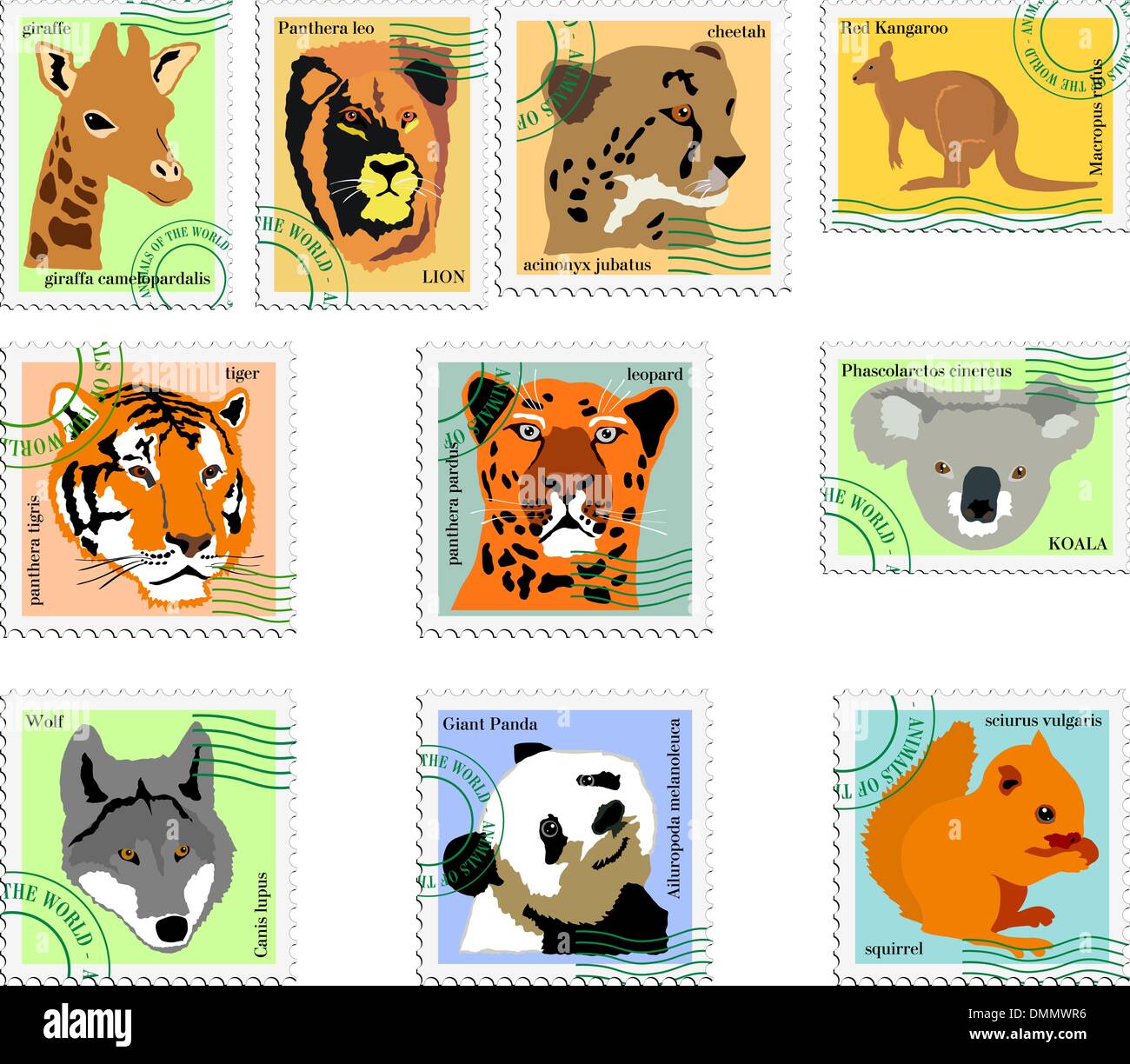 Animal stamps hi-res stock photography and images - Alamy