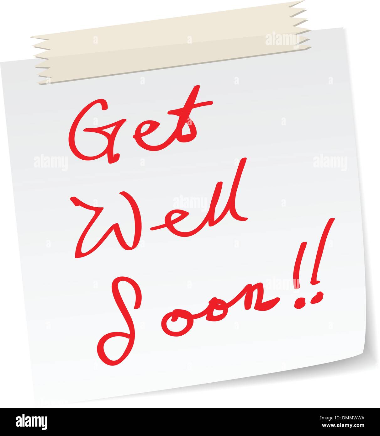 get well soon message Stock Vector