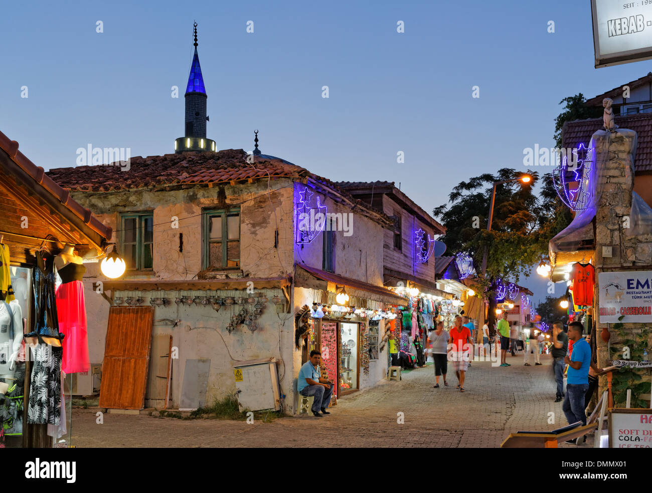 Turkey Side Shops In The Old Town At Dusk Stock Photo 64383649 Alamy