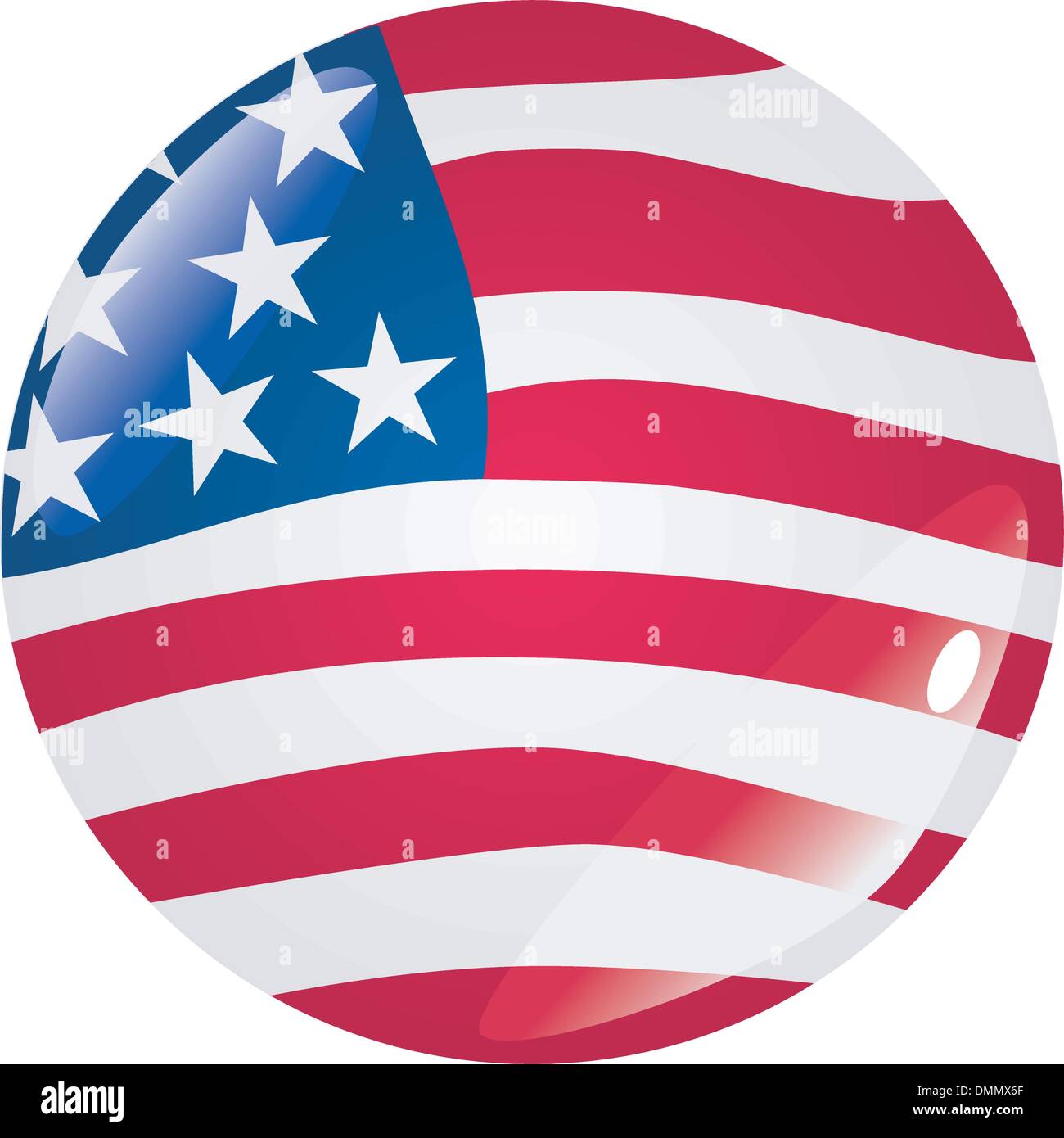 Button in colours of USA Stock Vector