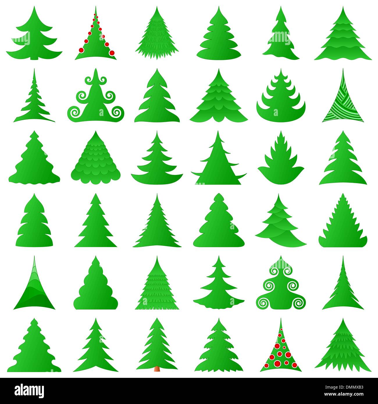 Christmas trees collection Stock Vector Image & Art - Alamy