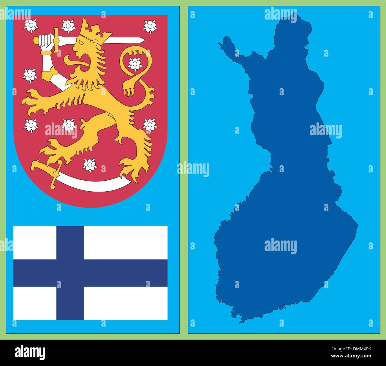national attributes of Finland Stock Vector