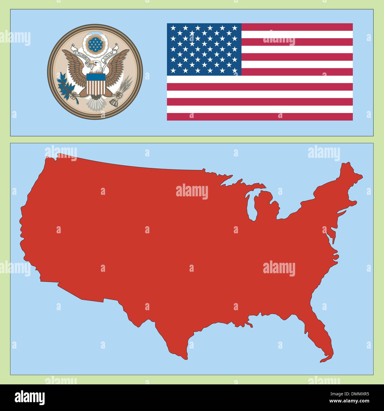 national attributes of USA Stock Vector