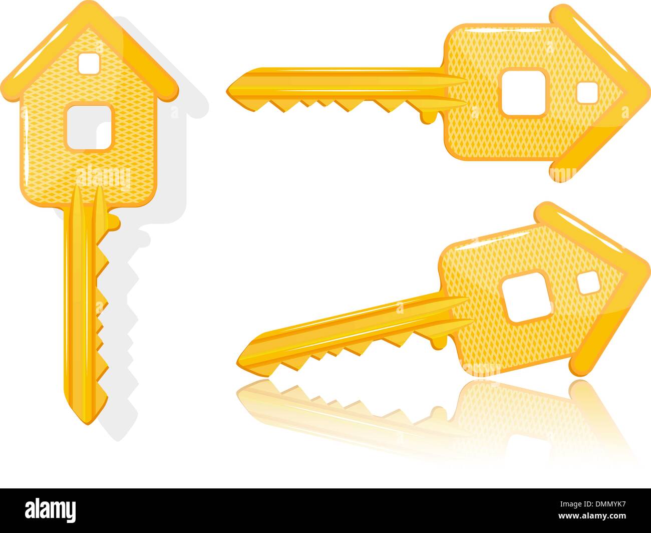 Real estate concept with house key - vector Stock Vector