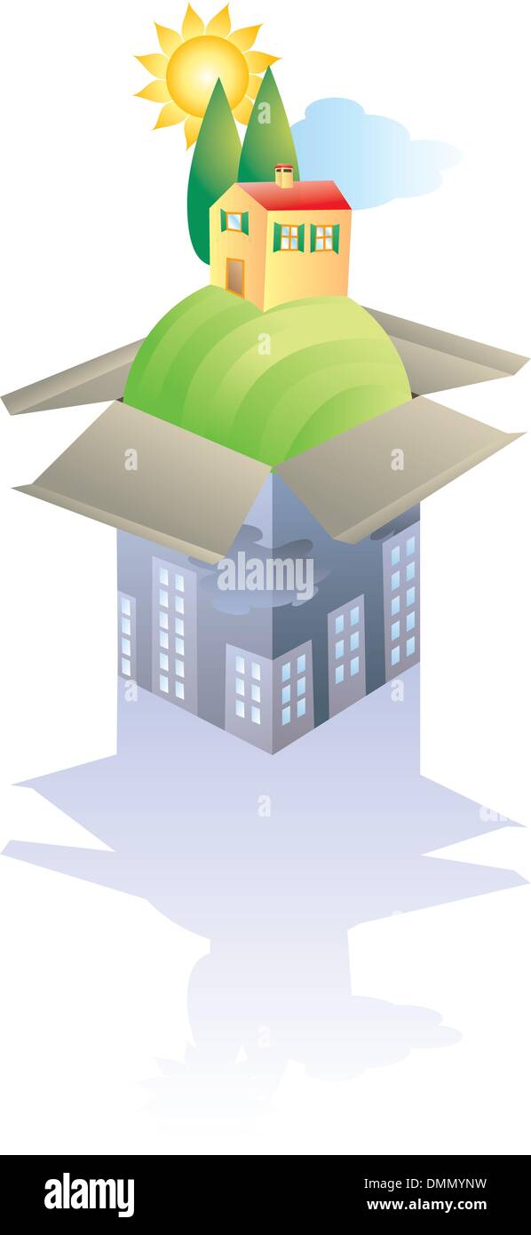 Escape from the city Stock Vector