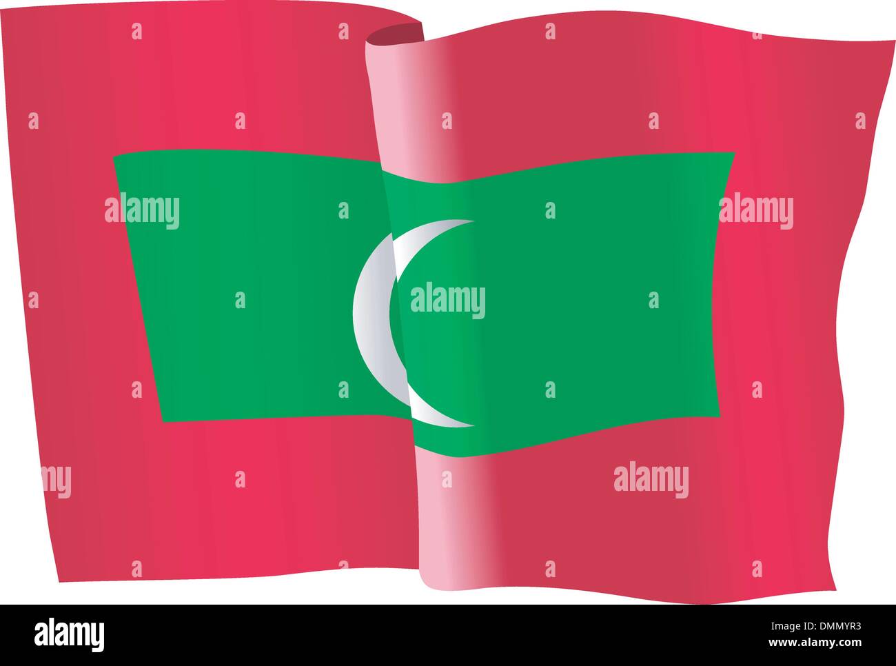 Maldives country flag hires stock photography and images Alamy