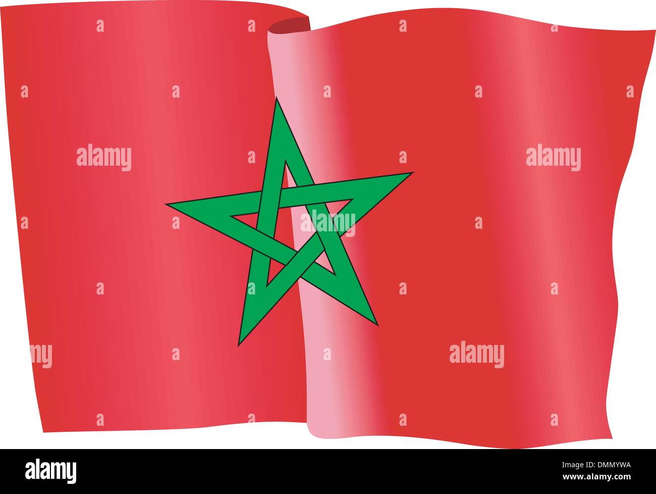 flag of Morocco Stock Vector