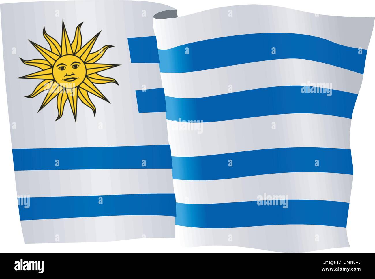 flag of Uruguay Stock Vector